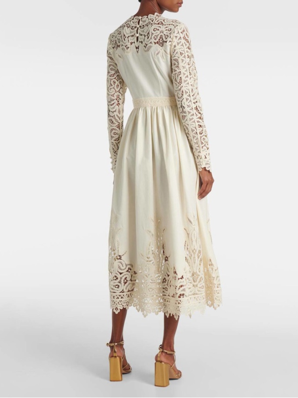 New Ulla Johnson Palermo Lace-Trimmed Cotton And Silk Dress SizeUS8 - Picture 6 of 15